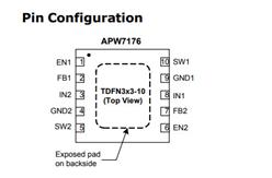 ˫1.5MHz, 1Aͬѹת-APW7176-TDFN3x3-10